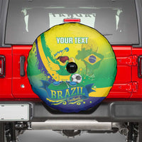 Brazil Football 2026 Custom Spare Tire Cover Come On Selecao Brasil Parrot Mascot