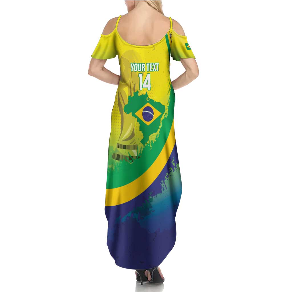Brazil Football 2026 Custom Summer Maxi Dress Come On Selecao Brasil Parrot Mascot