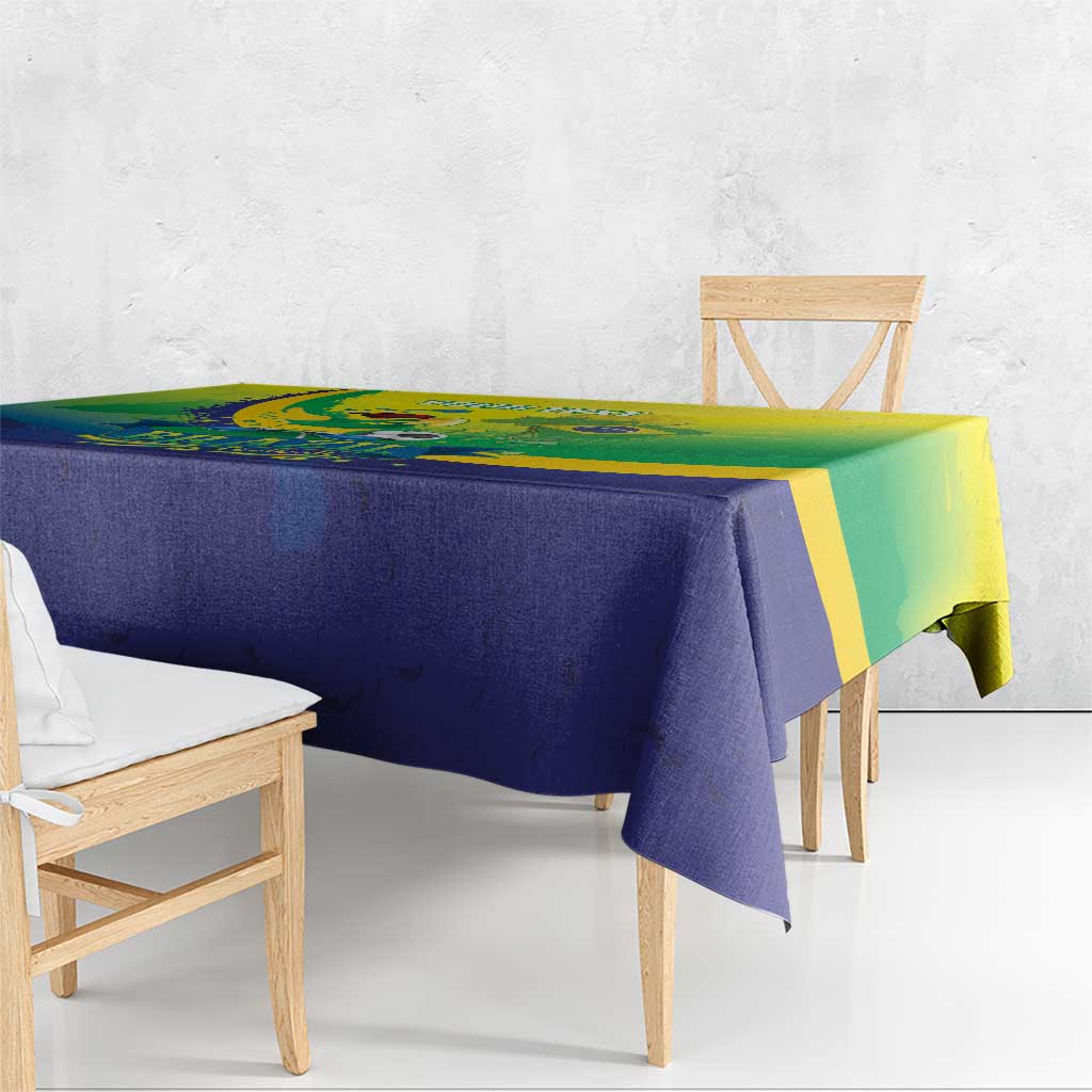 Brazil Football 2026 Custom Tablecloth Come On Selecao Brasil Parrot Mascot