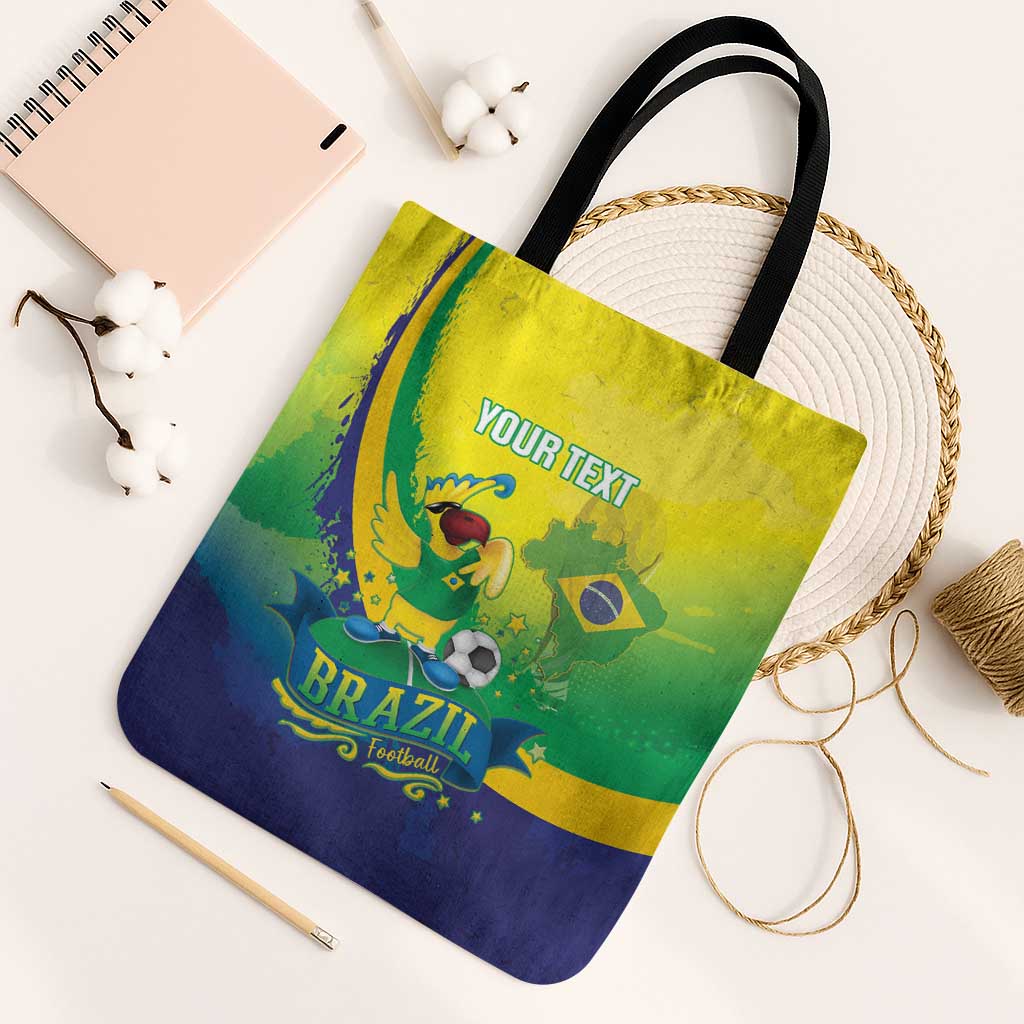 Brazil Football 2026 Custom Tote Bag Come On Selecao Brasil Parrot Mascot