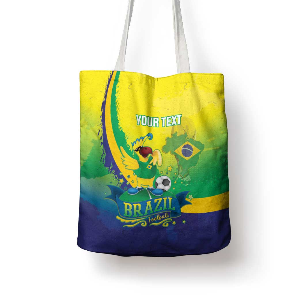 Brazil Football 2026 Custom Tote Bag Come On Selecao Brasil Parrot Mascot