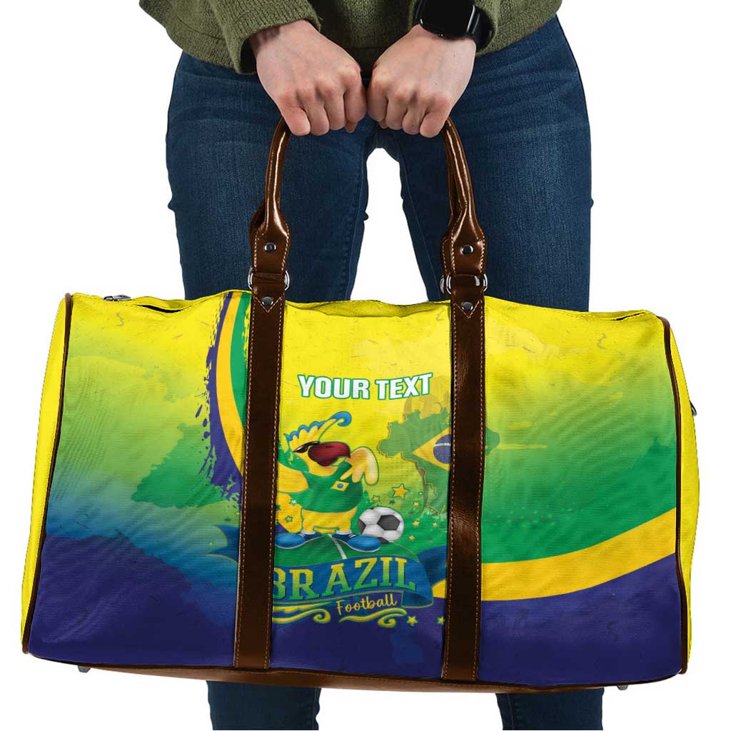 Brazil Football 2026 Custom Travel Bag Come On Selecao Brasil Parrot Mascot