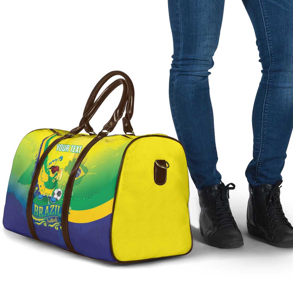 Brazil Football 2026 Custom Travel Bag Come On Selecao Brasil Parrot Mascot