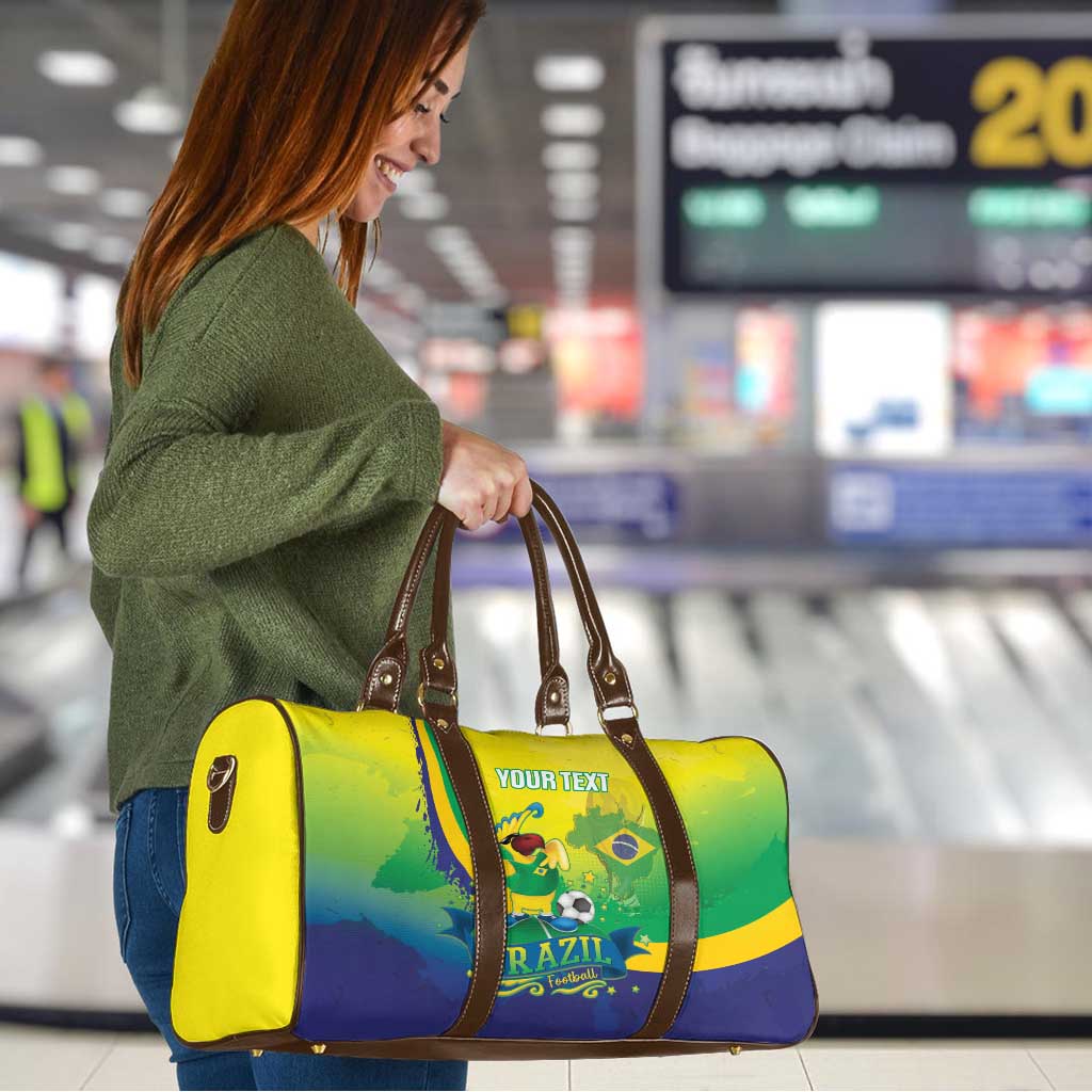 Brazil Football 2026 Custom Travel Bag Come On Selecao Brasil Parrot Mascot