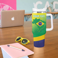 Brazil Football 2026 Custom Tumbler With Handle Come On Selecao Brasil Parrot Mascot