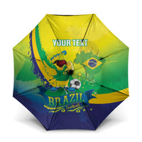 Brazil Football 2026 Custom Umbrella Come On Selecao Brasil Parrot Mascot