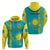 Custom Kazakhstan Hoodie Kazakh Traditional Pattern Blue Version - Wonder Print Shop