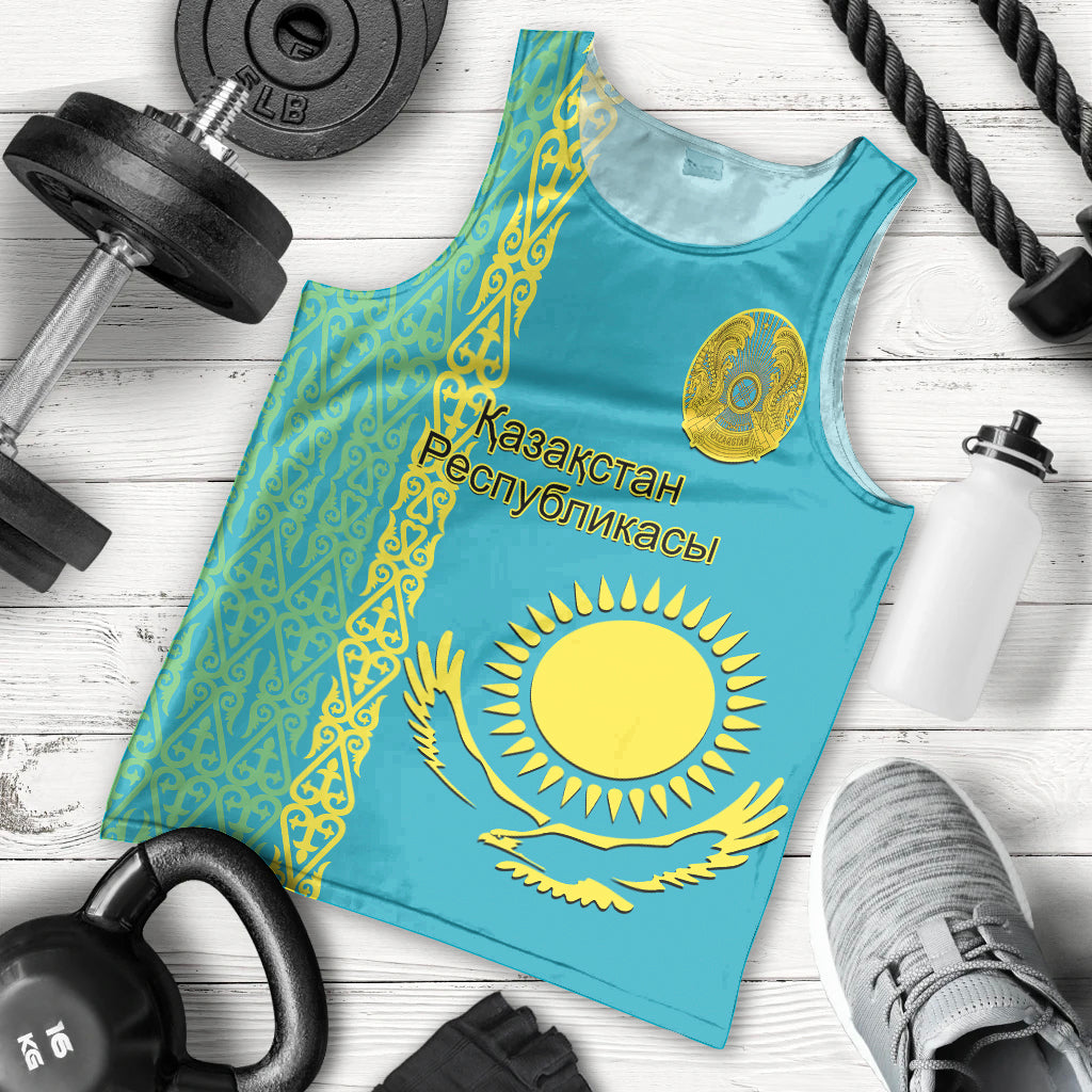 personalised-kazakhstan-men-tank-top-kazakh-traditional-pattern-blue-version