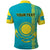 Custom Kazakhstan Polo Shirt Kazakh Traditional Pattern Blue Version - Wonder Print Shop
