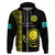 Custom Kazakhstan Hoodie Kazakh Traditional Pattern Black Version - Wonder Print Shop