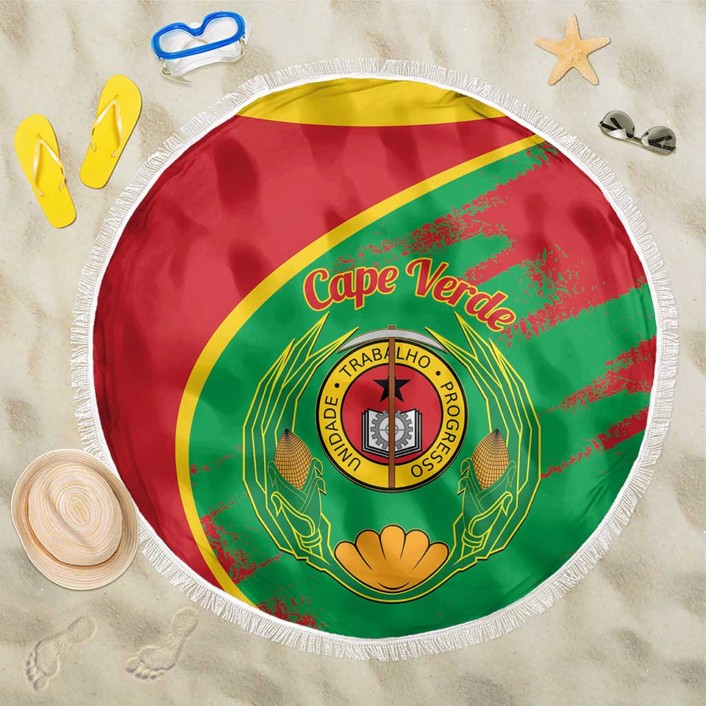Cape Verde 1975-1992 Beach Blanket Coat Of Arms Grunge Style