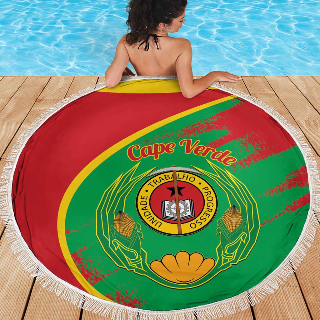 Cape Verde 1975-1992 Beach Blanket Coat Of Arms Grunge Style
