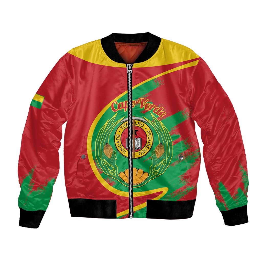 Cape Verde 1975-1992 Bomber Jacket Coat Of Arms Grunge Style