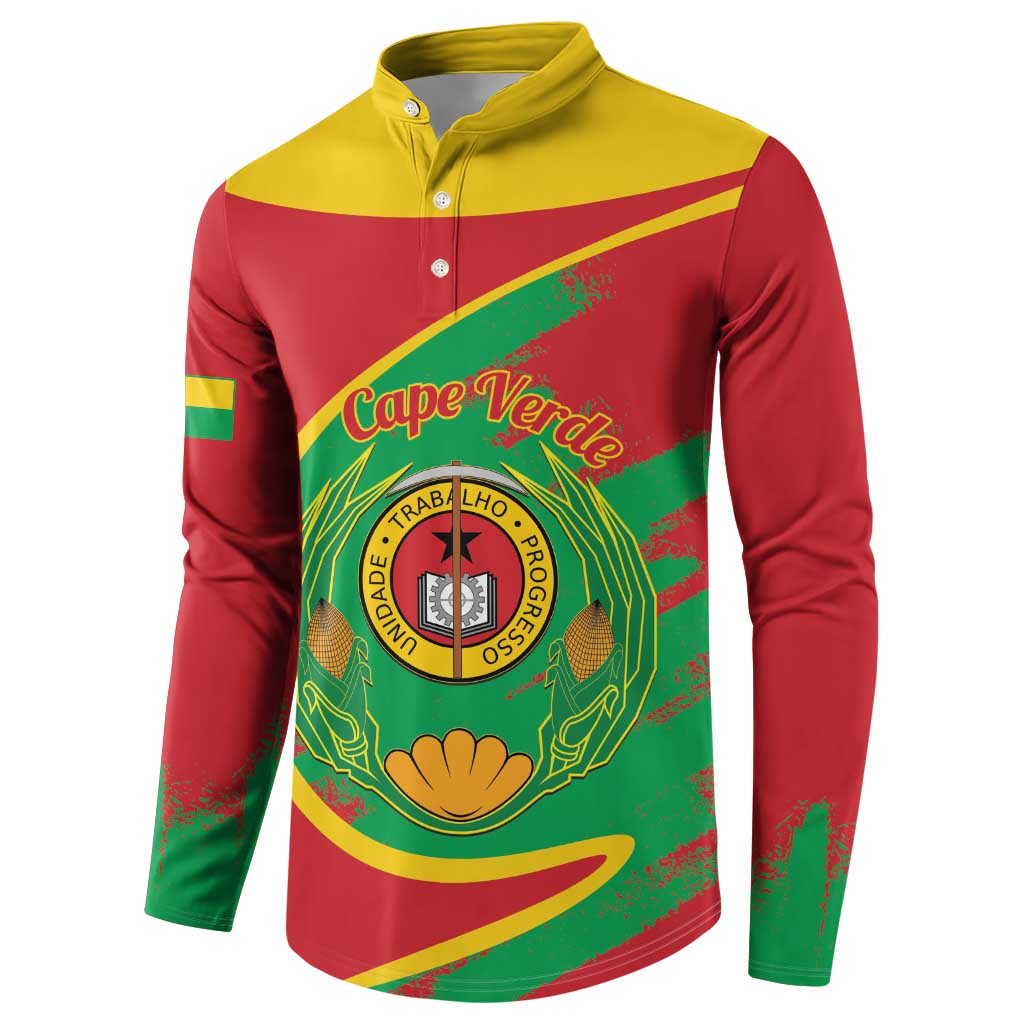Cape Verde 1975-1992 Button Sweatshirt Coat Of Arms Grunge Style