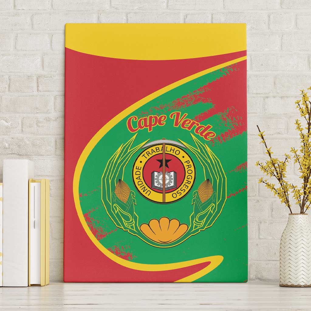 Cape Verde 1975-1992 Canvas Wall Art Coat Of Arms Grunge Style
