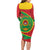 Cape Verde 1975-1992 Family Matching Long Sleeve Bodycon Dress and Hawaiian Shirt Coat Of Arms Grunge Style