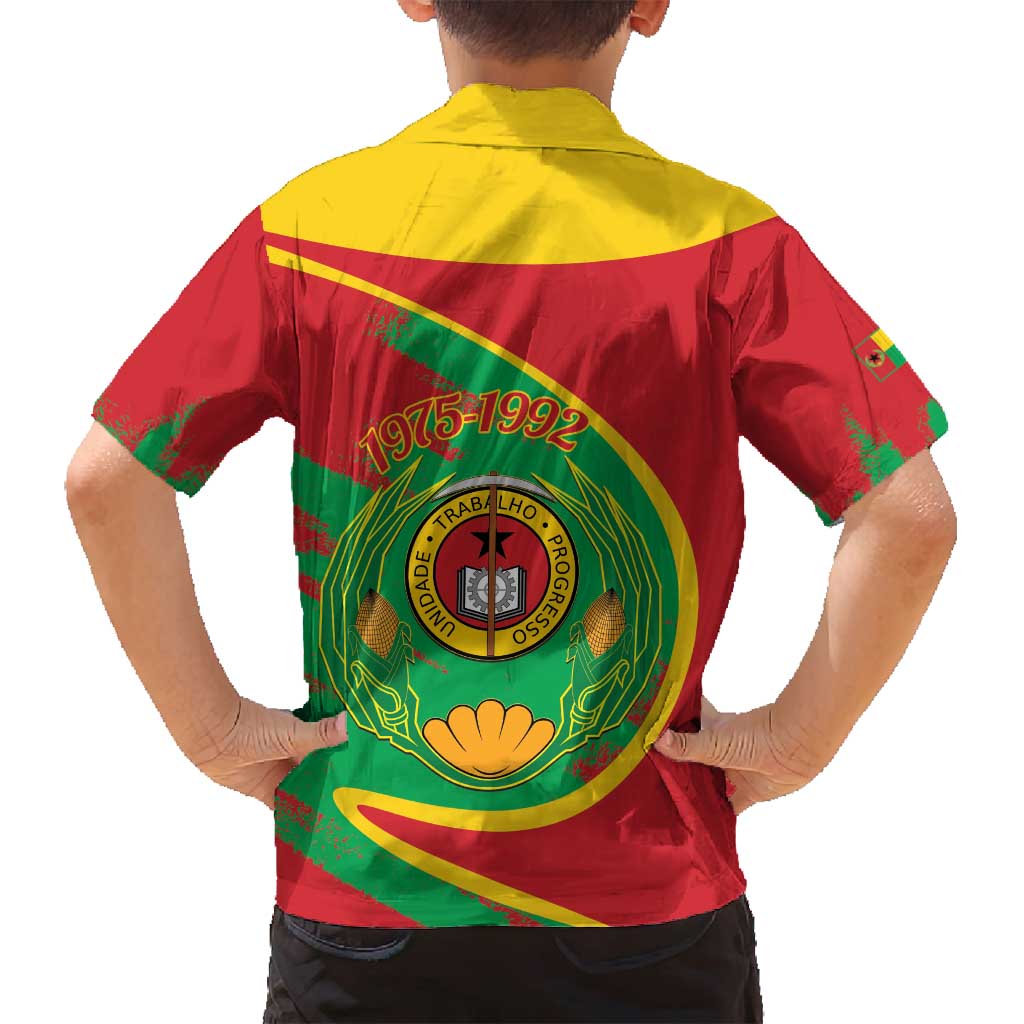 Cape Verde 1975-1992 Family Matching Off Shoulder Maxi Dress and Hawaiian Shirt Coat Of Arms Grunge Style