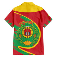 Cape Verde 1975-1992 Family Matching Off Shoulder Maxi Dress and Hawaiian Shirt Coat Of Arms Grunge Style