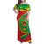 Cape Verde 1975-1992 Family Matching Off Shoulder Maxi Dress and Hawaiian Shirt Coat Of Arms Grunge Style