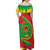 Cape Verde 1975-1992 Family Matching Off Shoulder Maxi Dress and Hawaiian Shirt Coat Of Arms Grunge Style
