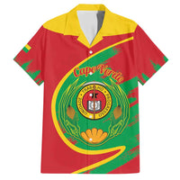 Cape Verde 1975-1992 Family Matching Puletasi and Hawaiian Shirt Coat Of Arms Grunge Style