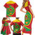 Cape Verde 1975-1992 Family Matching Short Sleeve Bodycon Dress and Hawaiian Shirt Coat Of Arms Grunge Style
