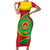 Cape Verde 1975-1992 Family Matching Short Sleeve Bodycon Dress and Hawaiian Shirt Coat Of Arms Grunge Style