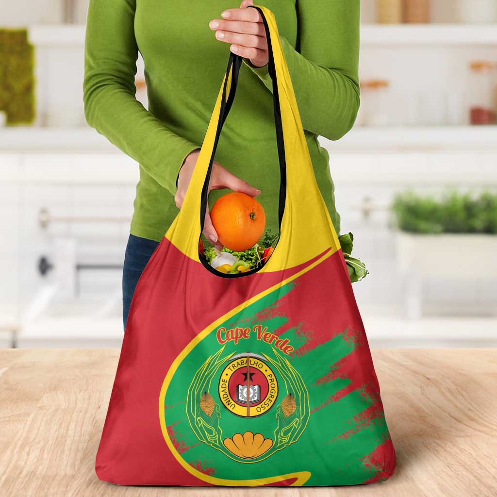 Cape Verde 1975-1992 Grocery Bag Coat Of Arms Grunge Style