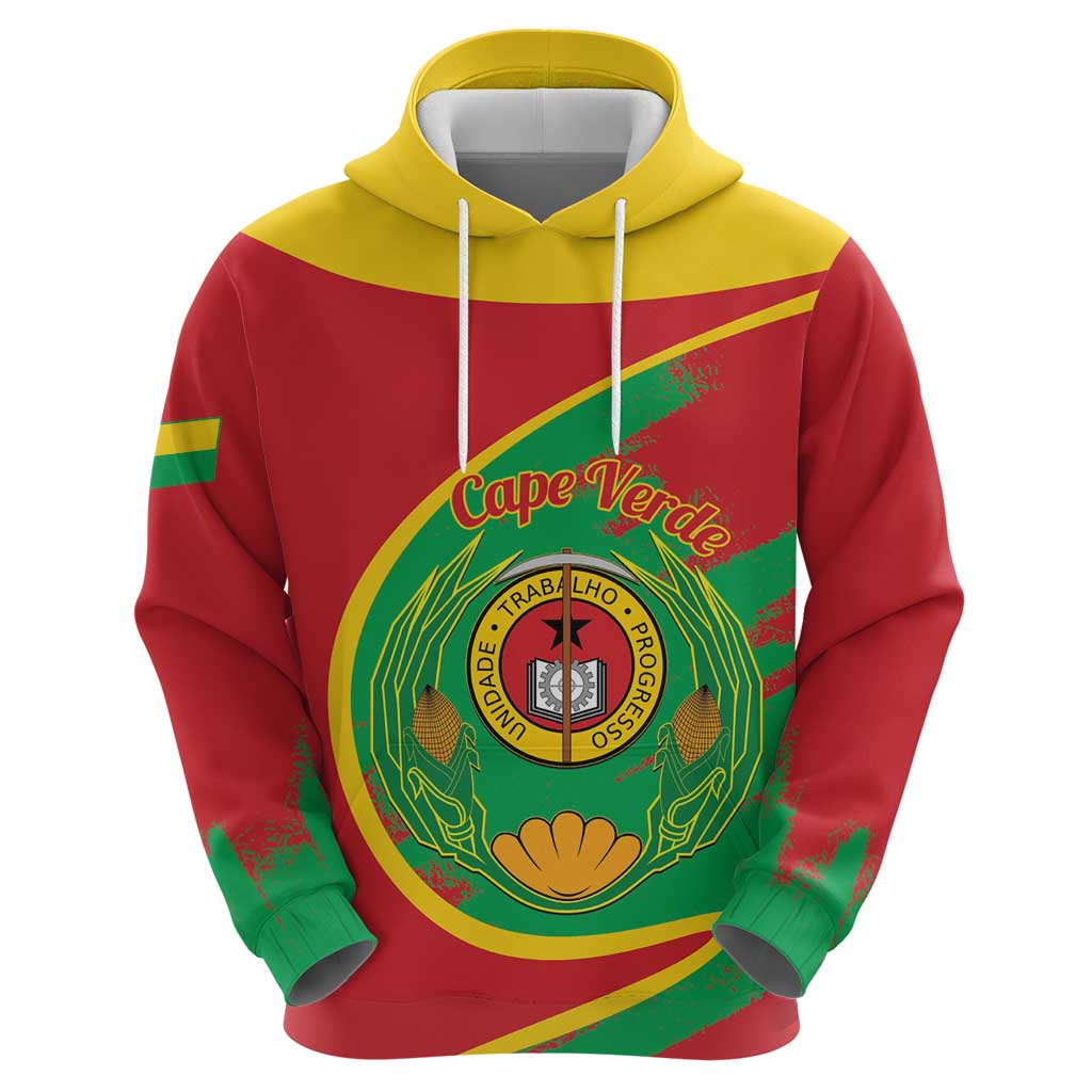 Cape Verde 1975-1992 Hoodie Coat Of Arms Grunge Style