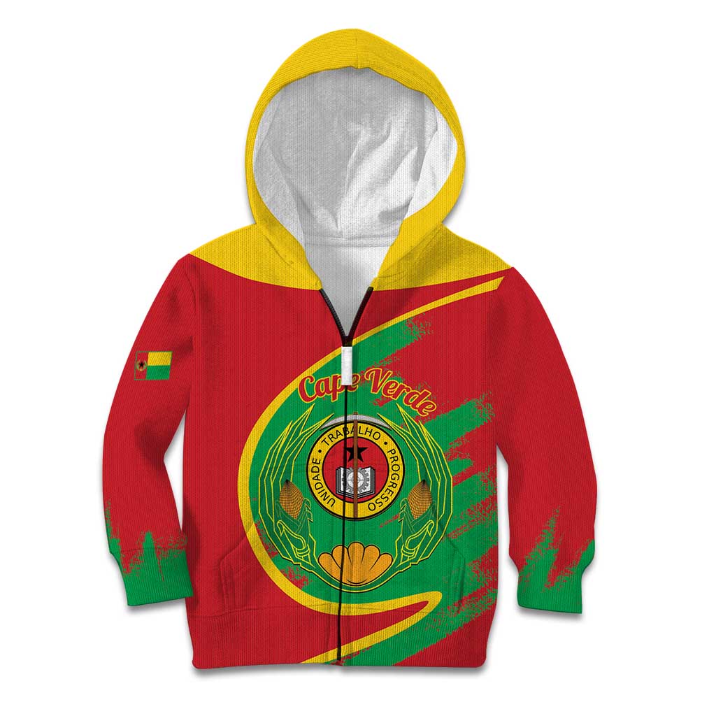 Cape Verde 1975-1992 Kid Hoodie Coat Of Arms Grunge Style