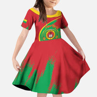 Cape Verde 1975-1992 Kid Short Sleeve Dress Coat Of Arms Grunge Style