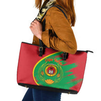 Cape Verde 1975-1992 Leather Tote Bag Coat Of Arms Grunge Style