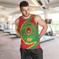 Cape Verde 1975-1992 Men Tank Top Coat Of Arms Grunge Style