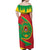 Cape Verde 1975-1992 Off Shoulder Maxi Dress Coat Of Arms Grunge Style
