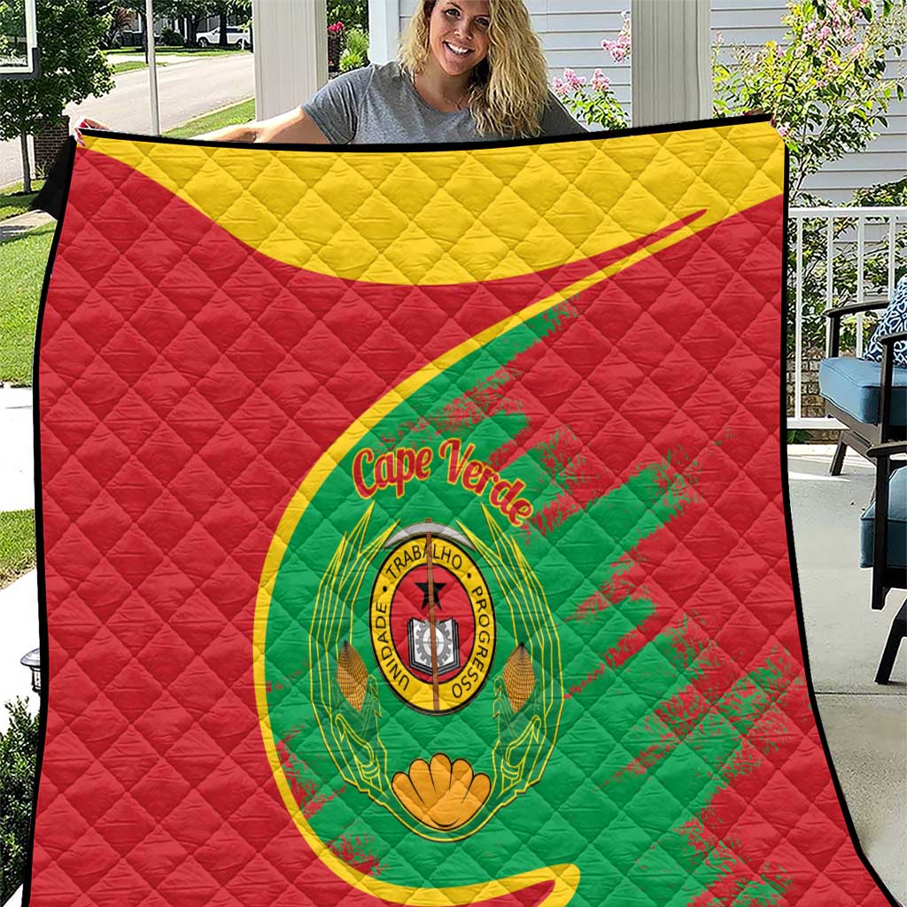 Cape Verde 1975-1992 Quilt Coat Of Arms Grunge Style