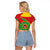 Cape Verde 1975-1992 Raglan Cropped T Shirt Coat Of Arms Grunge Style