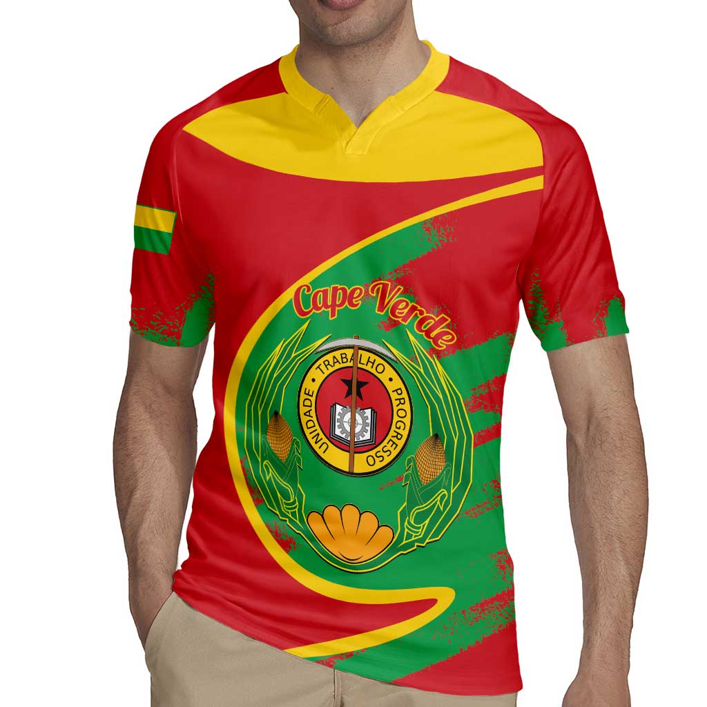 Cape Verde 1975-1992 Rugby Jersey Coat Of Arms Grunge Style