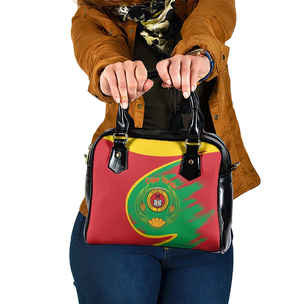 Cape Verde 1975-1992 Shoulder Handbag Coat Of Arms Grunge Style