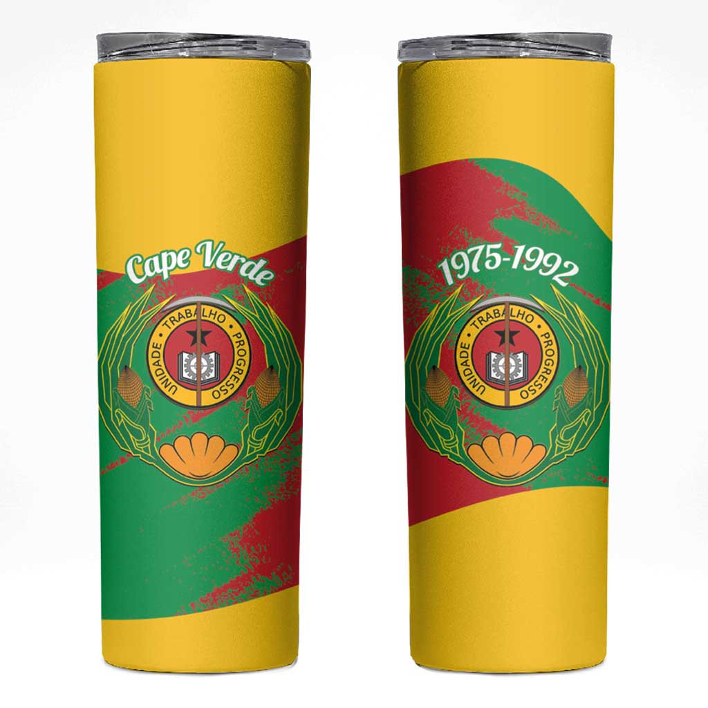 Cape Verde 1975-1992 Skinny Tumbler Coat Of Arms Grunge Style