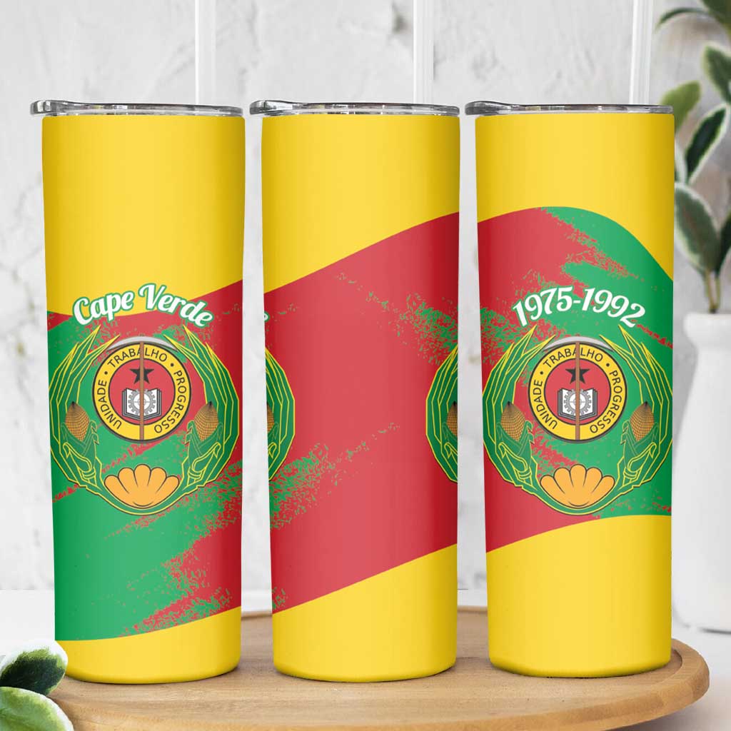Cape Verde 1975-1992 Skinny Tumbler Coat Of Arms Grunge Style