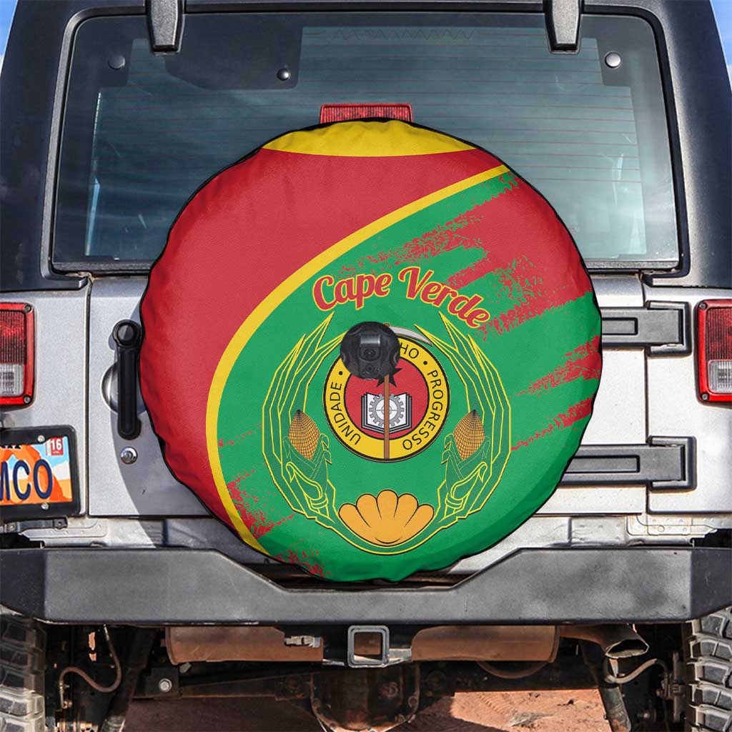 Cape Verde 1975-1992 Spare Tire Cover Coat Of Arms Grunge Style