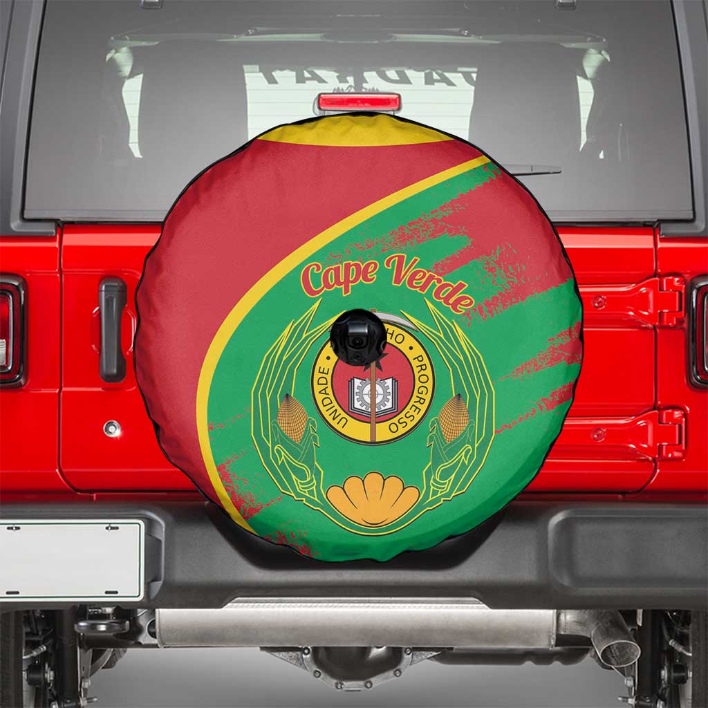 Cape Verde 1975-1992 Spare Tire Cover Coat Of Arms Grunge Style