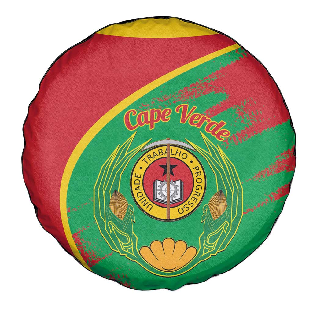 Cape Verde 1975-1992 Spare Tire Cover Coat Of Arms Grunge Style
