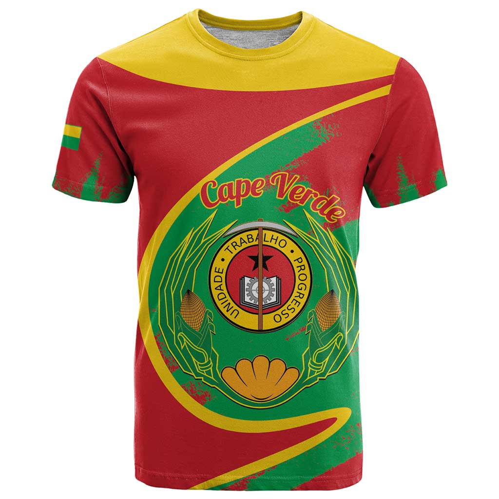 Cape Verde 1975-1992 T Shirt Coat Of Arms Grunge Style
