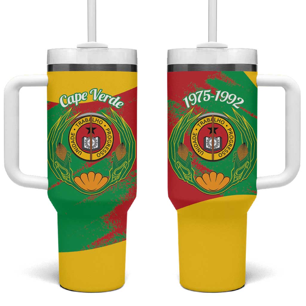 Cape Verde 1975-1992 Tumbler With Handle Coat Of Arms Grunge Style