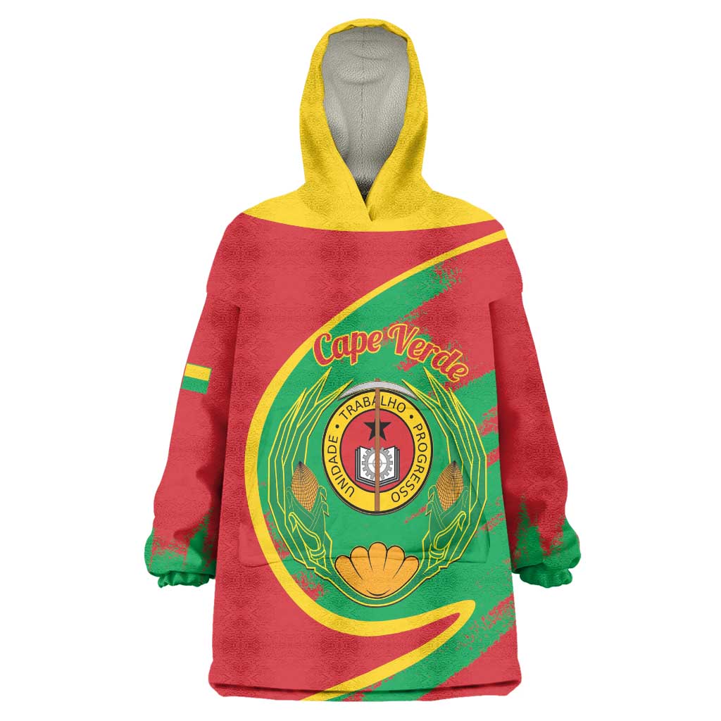 Cape Verde 1975-1992 Wearable Blanket Hoodie Coat Of Arms Grunge Style