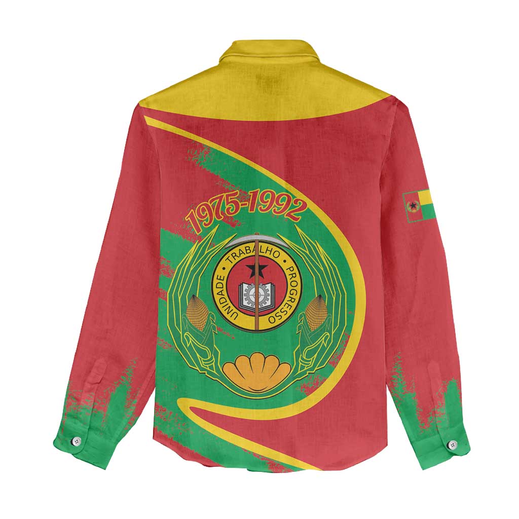 Cape Verde 1975-1992 Women Casual Shirt Coat Of Arms Grunge Style