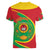 Cape Verde 1975-1992 Women V-Neck T-Shirt Coat Of Arms Grunge Style