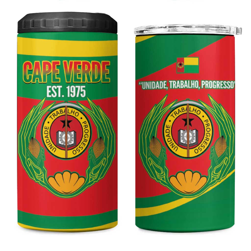 Cape Verde 1975-1992 4 in 1 Can Cooler Tumbler Unidade Trabalho Progresso