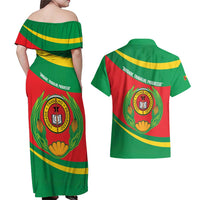 Cape Verde 1975-1992 Couples Matching Off Shoulder Maxi Dress and Hawaiian Shirt Unidade Trabalho Progresso